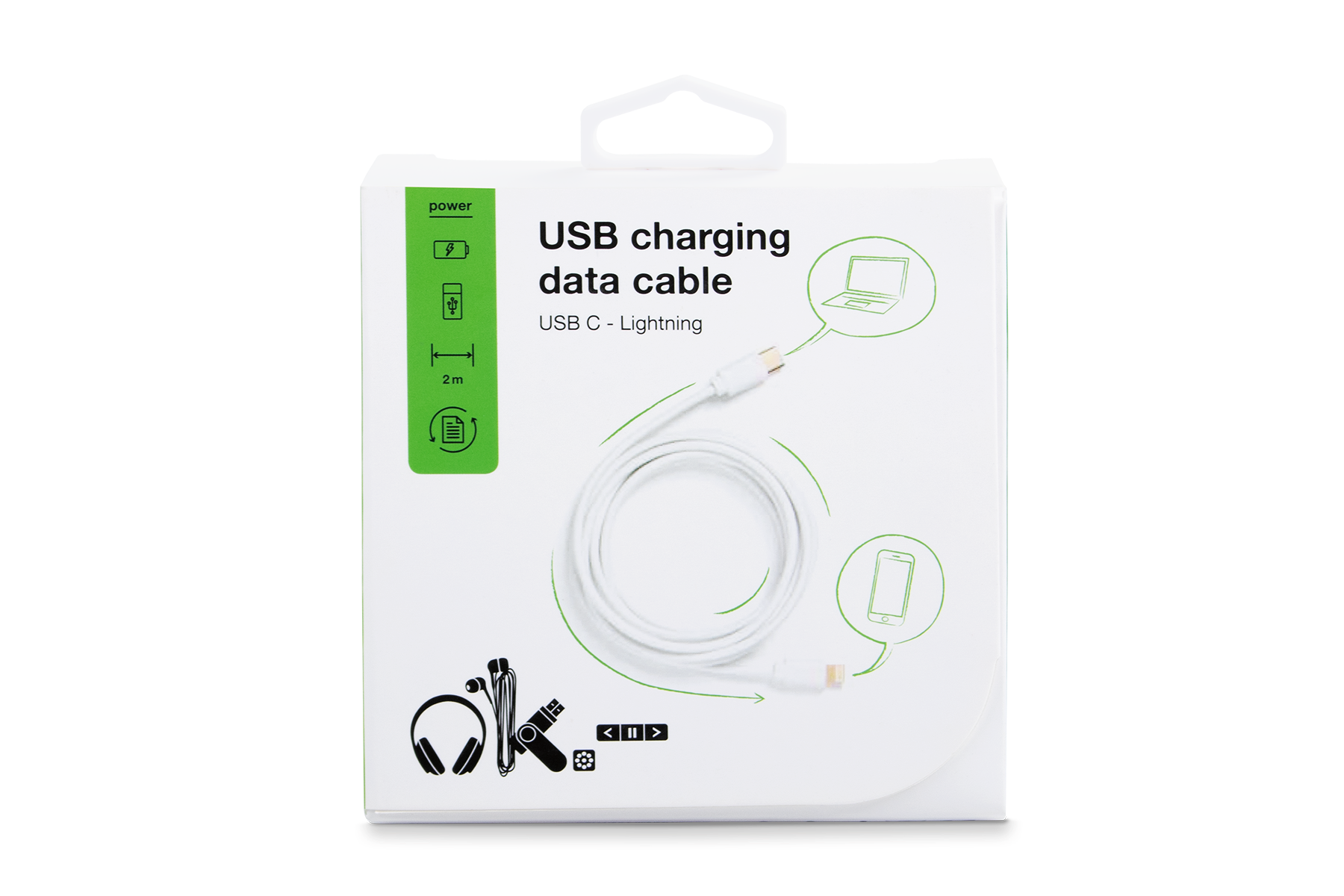 USB charging data cable - usbc - lightning